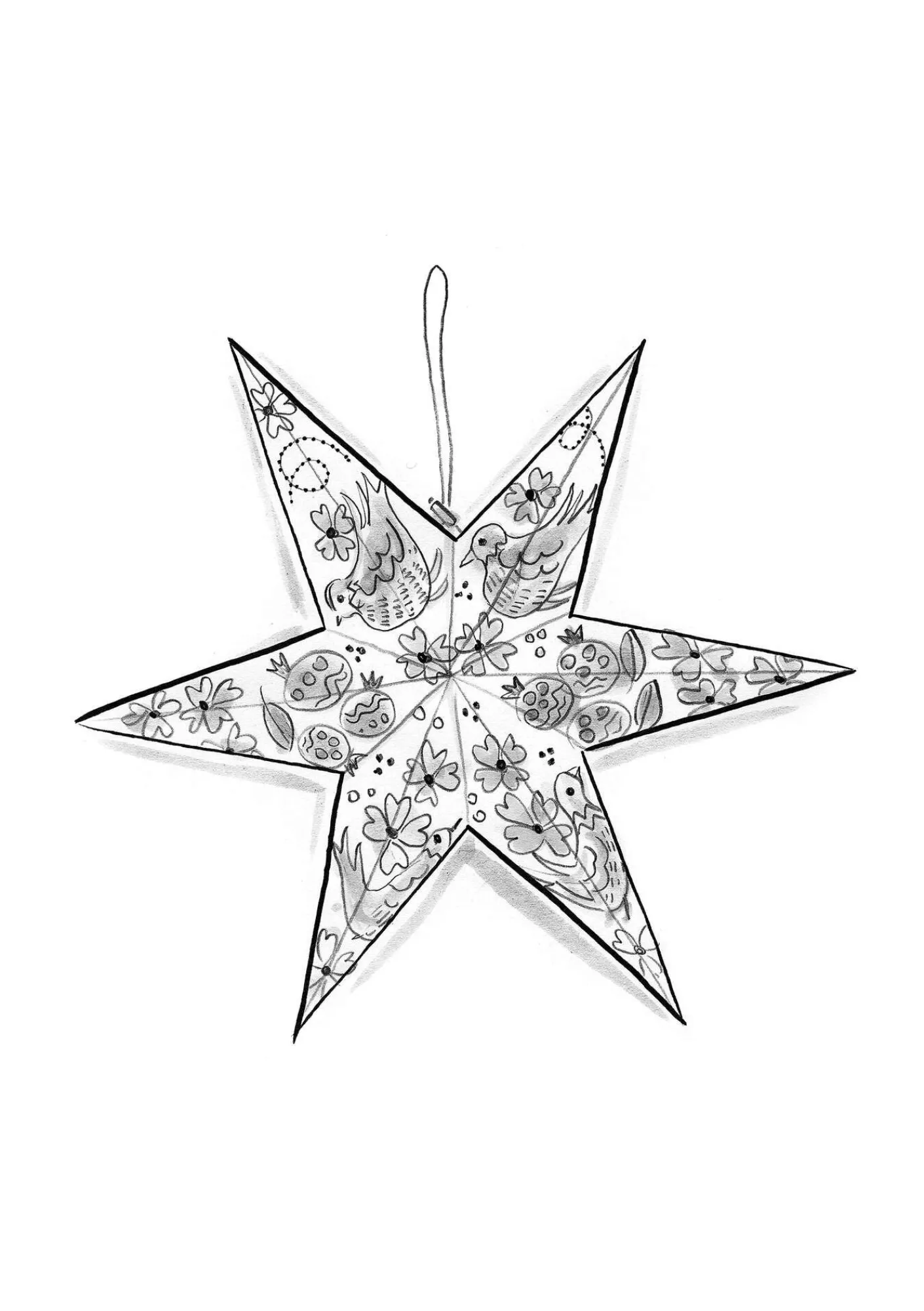 Gudrun Sjödén Dekoration & Accessoires>Adventsstern „Baluns“ aus Papier Lavarot