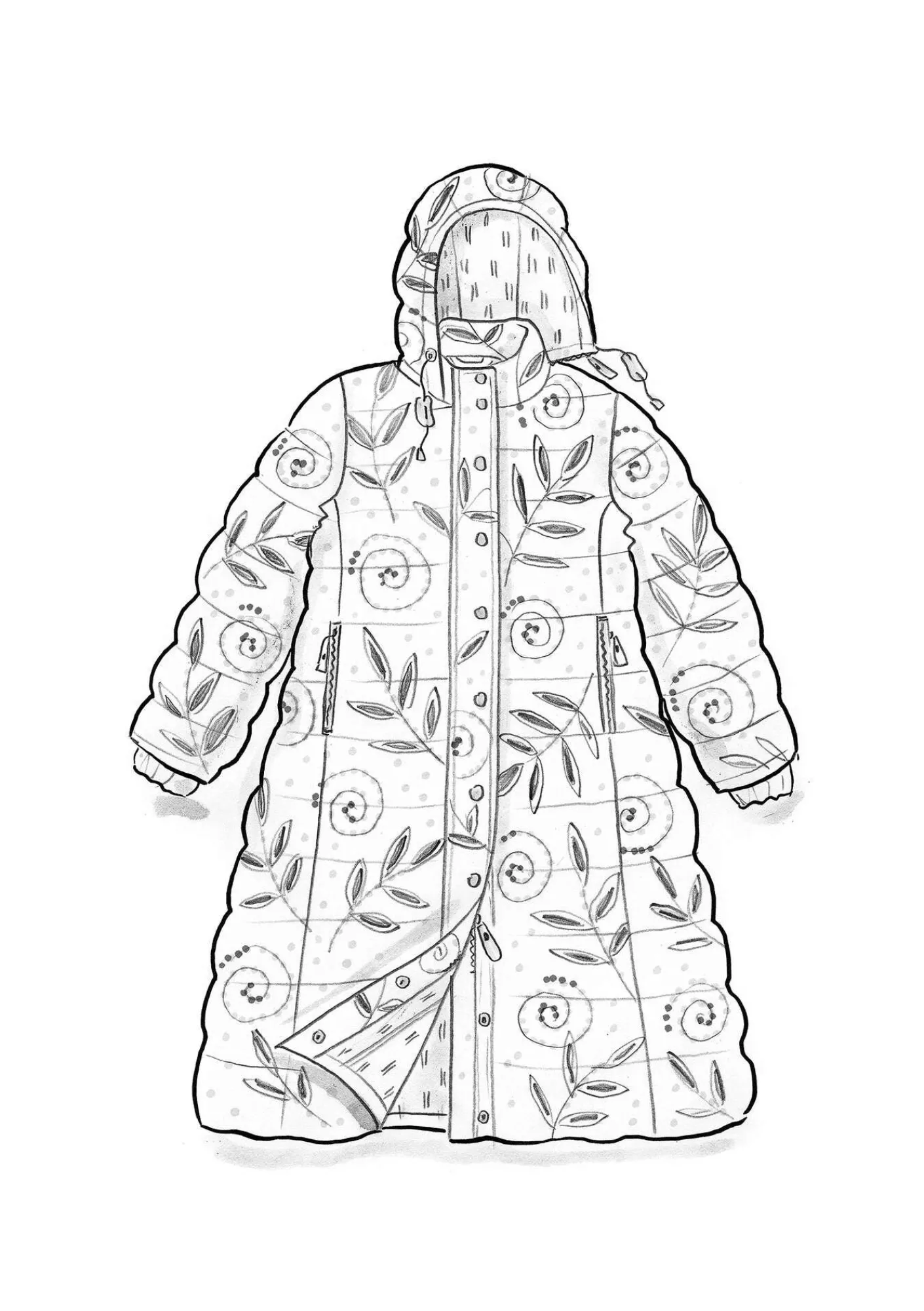 Gudrun Sjödén Jacken & Mäntel>Daunenmantel „Bhumika“ aus Recycling-Polyester/Daunen Ananas
