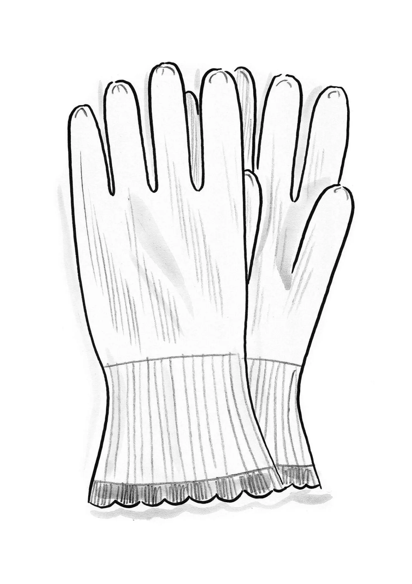 Gudrun Sjödén Accessoires>Fingerhandschuhe aus Lammwolle Tomate-melange