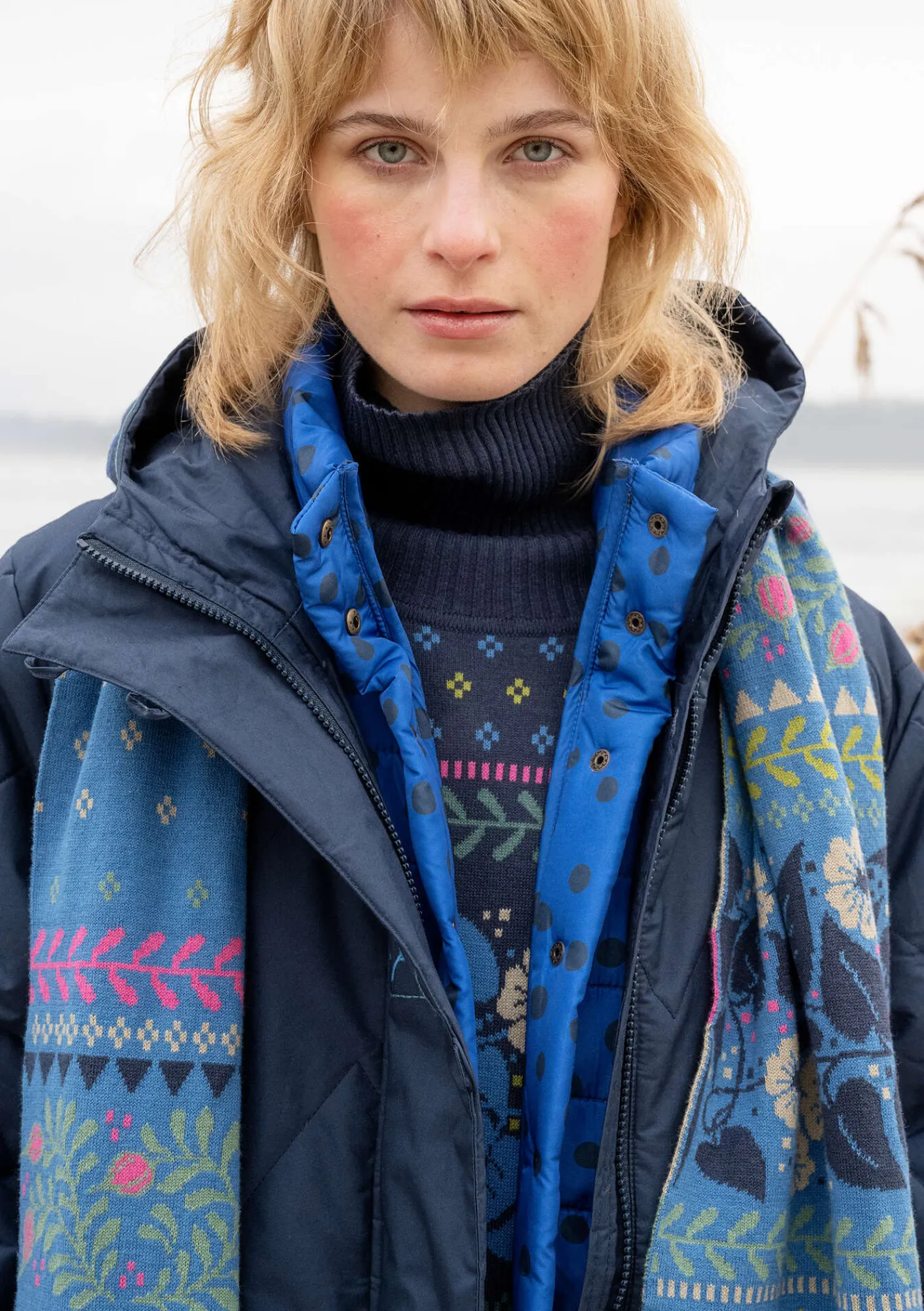 Gudrun Sjödén Jacken & Mäntel>Gewebter Steppmantel „Svalbard“ Tinte