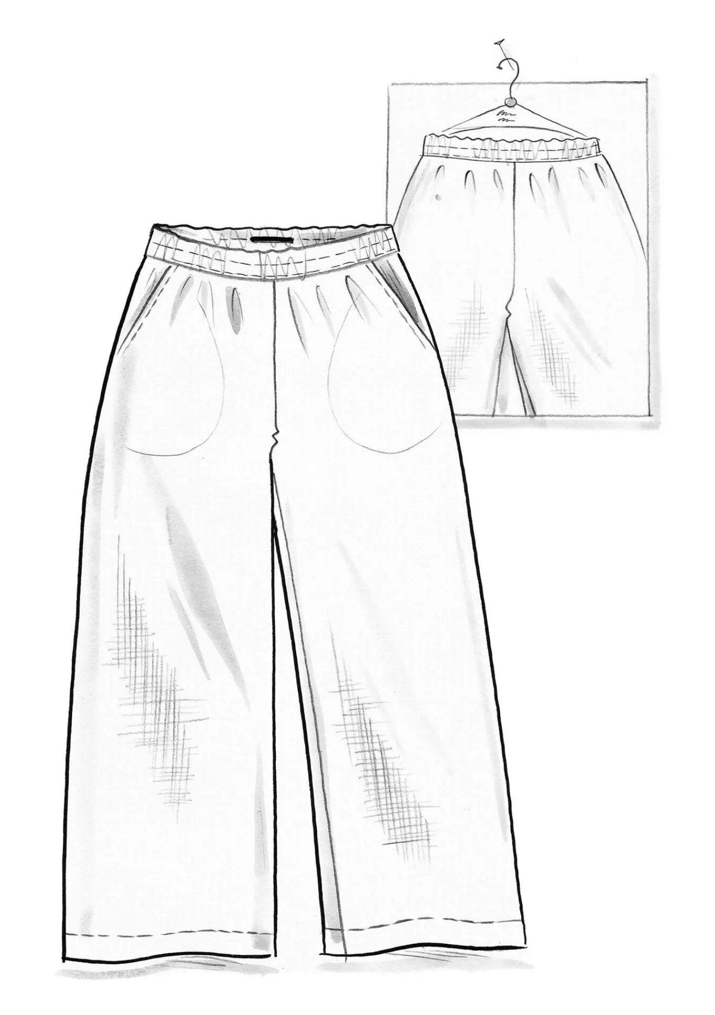 Gudrun Sjödén Hosen>Hose aus Leinengewebe Tinte