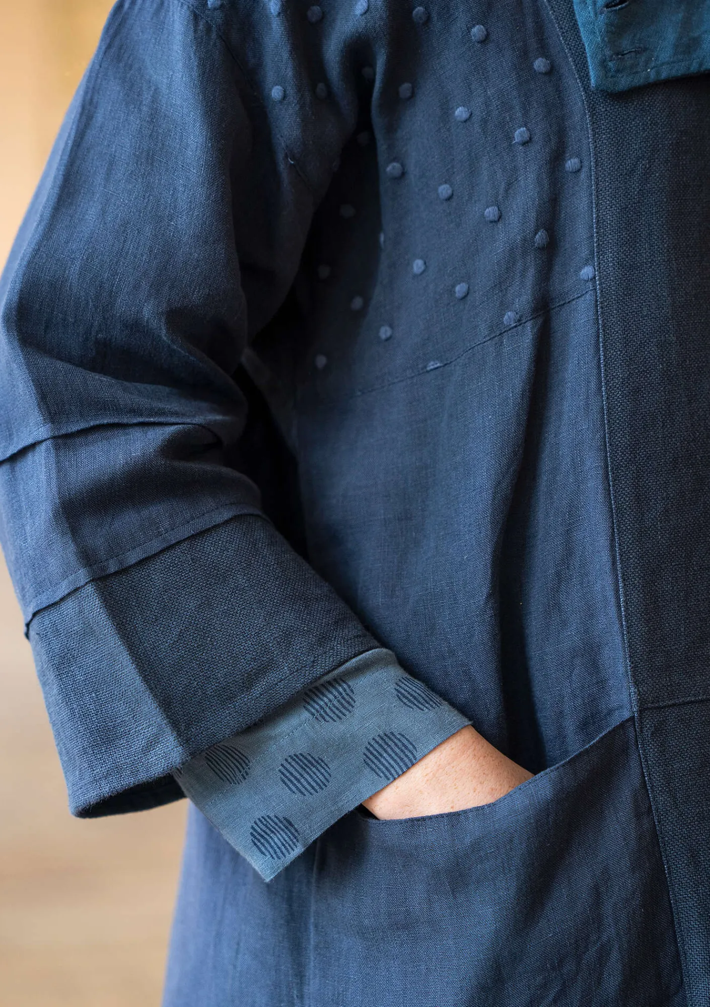 Gudrun Sjödén Jacken & Mäntel>Jacke „Andante“ aus Leinen Tinte