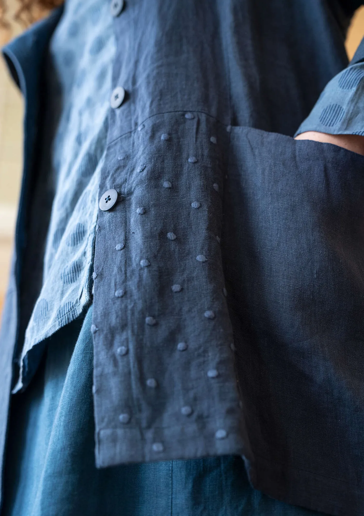 Gudrun Sjödén Jacken & Mäntel>Jacke „Andante“ aus Leinen Tinte