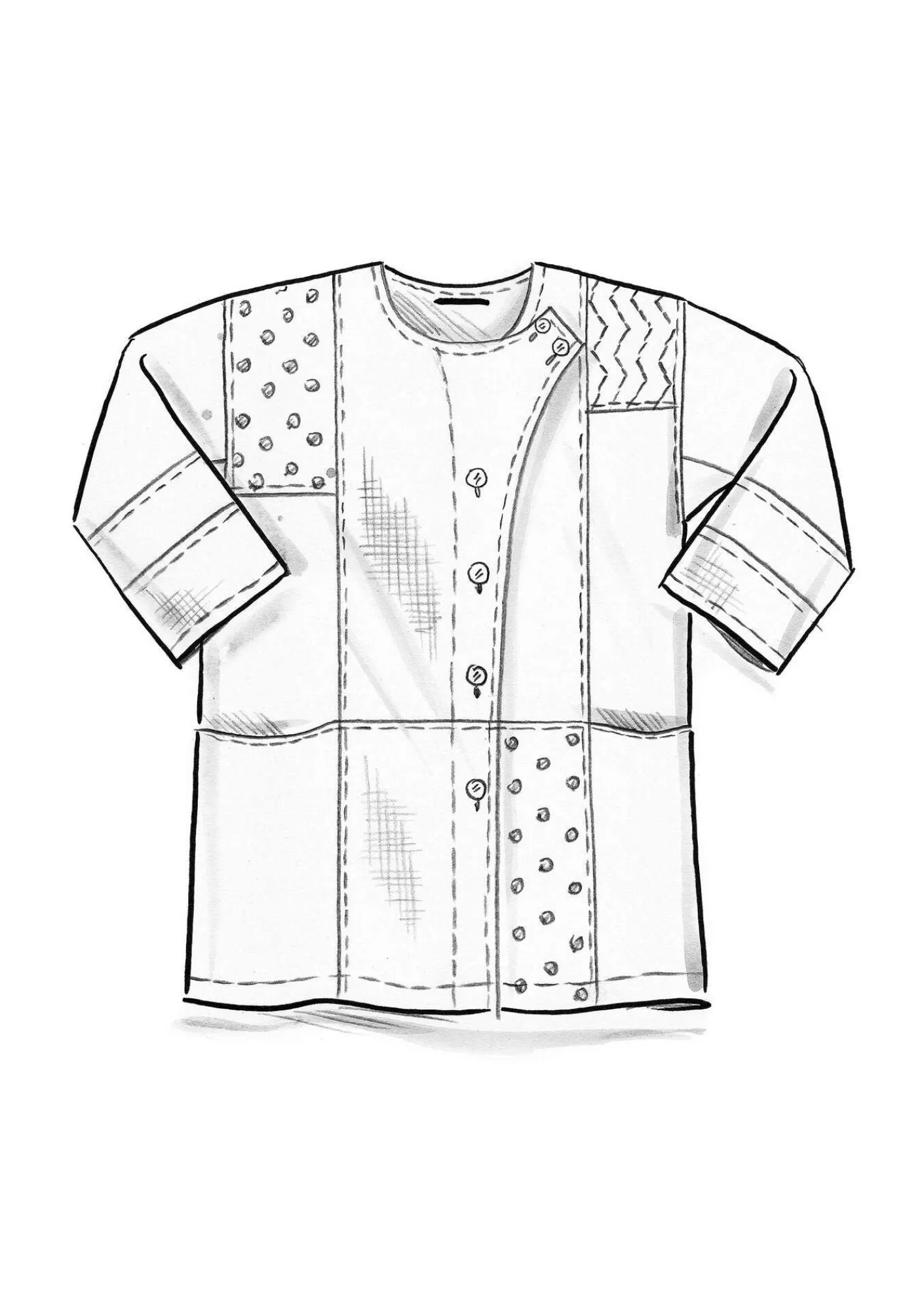 Gudrun Sjödén Jacken & Mäntel>Jacke „Andante“ aus Leinen Tinte