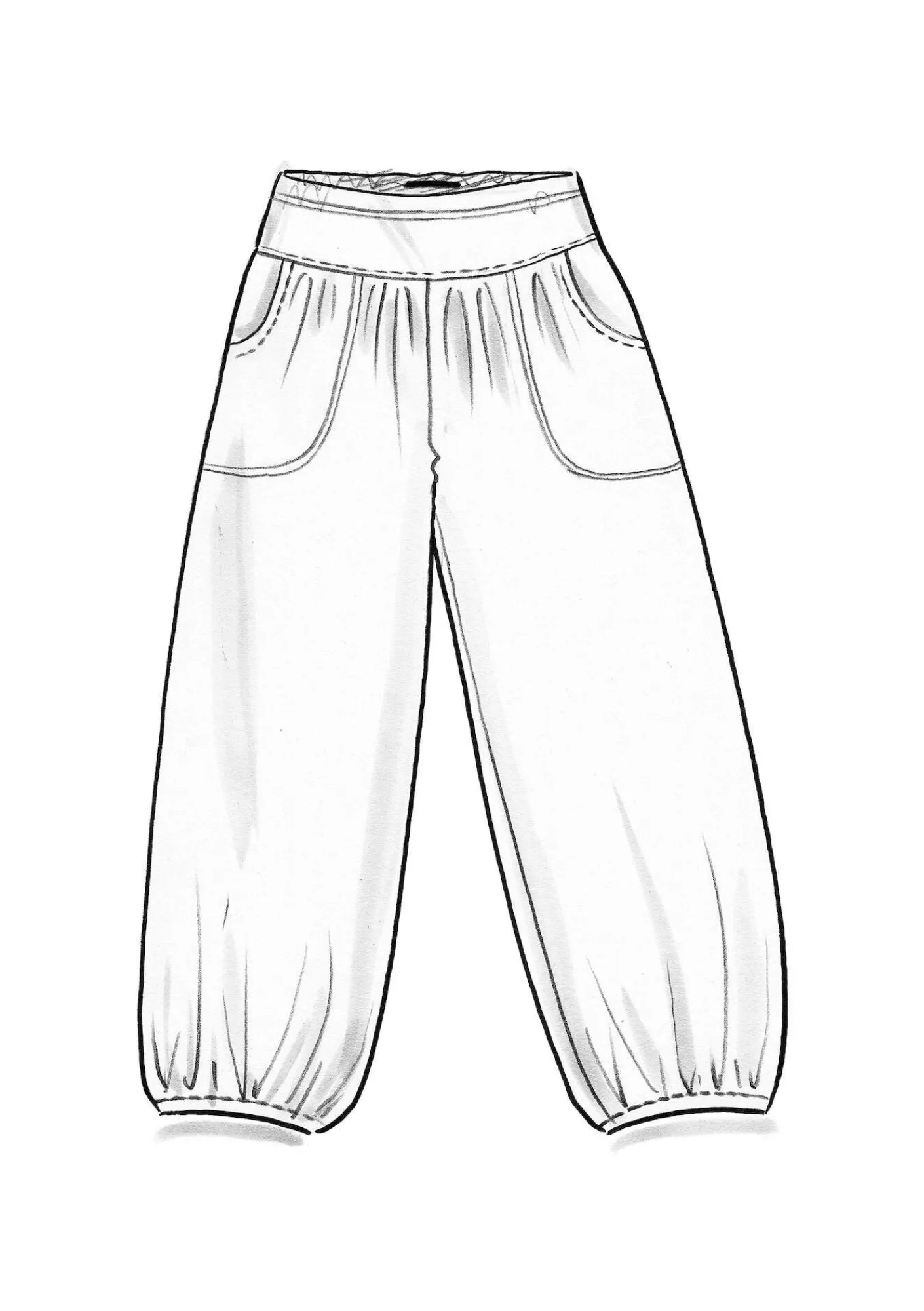 Gudrun Sjödén Hosen>Jerseyhose aus Bio-Baumwolle/Elasthan Dunkelindigo