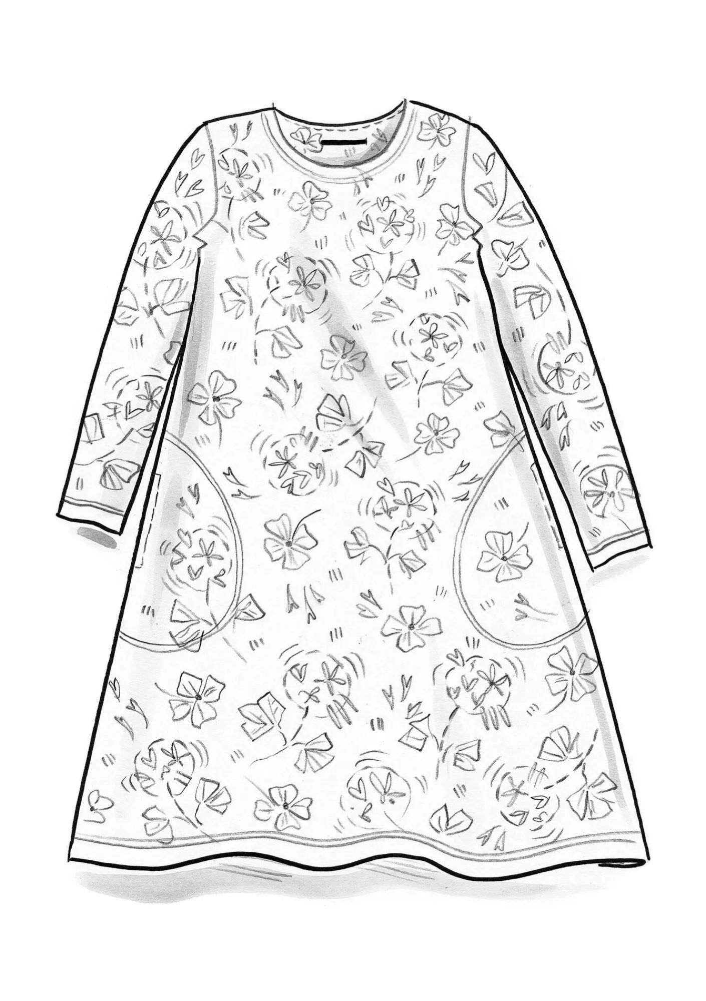 Gudrun Sjödén Kleider>Jerseykleid „Pelargon“ aus Lyocell/Elasthan Aubergine