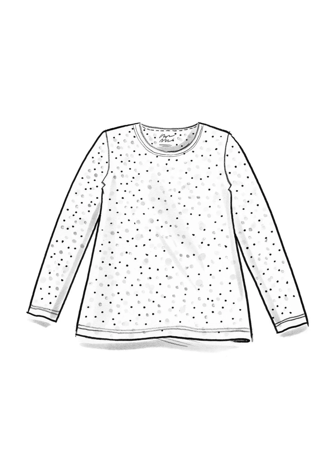 Gudrun Sjödén Pullover & Shirts>Jerseyshirt „Helga“ aus Lyocell/Elasthan Feder-gemustert