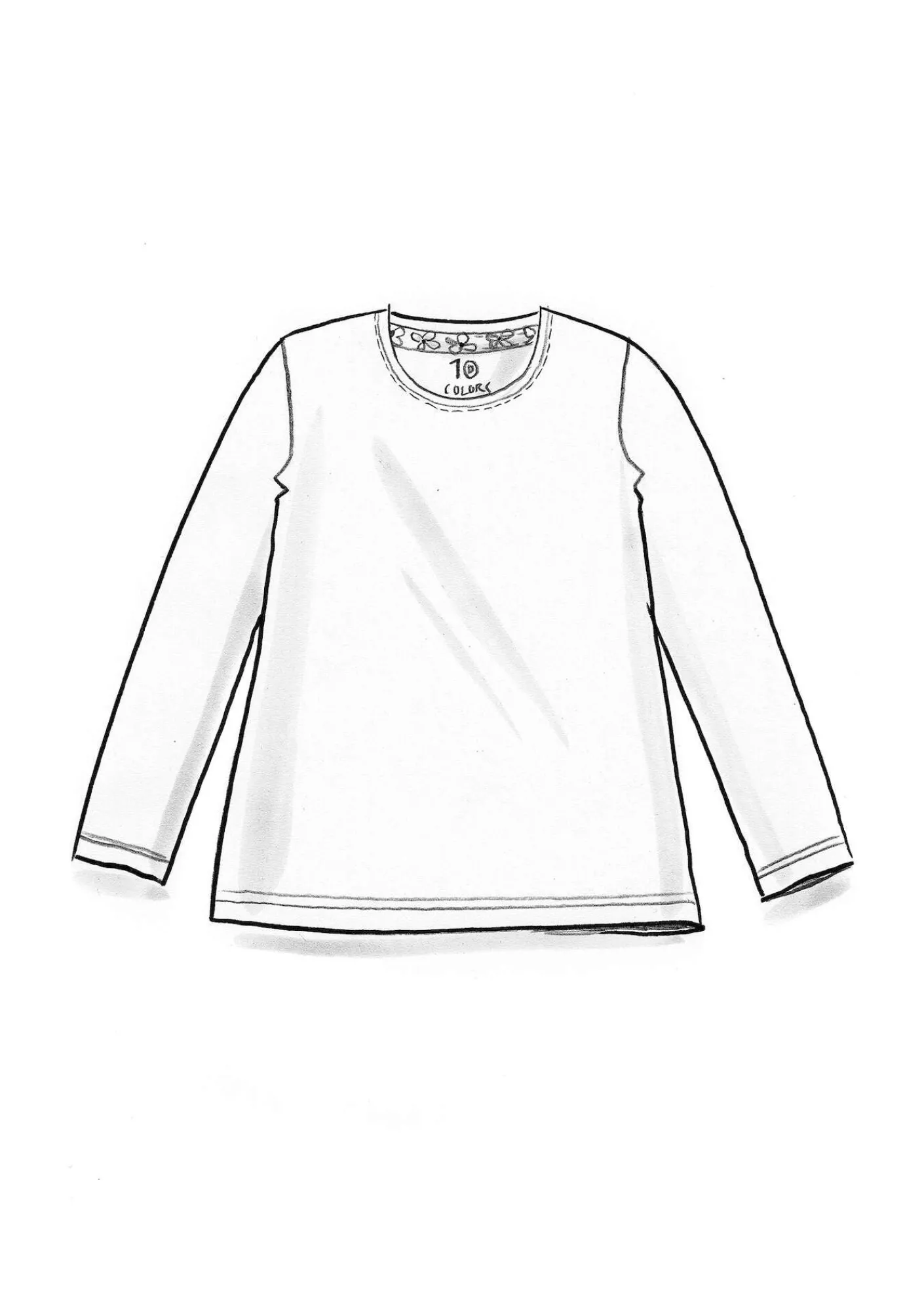 Gudrun Sjödén Pullover & Shirts>Jerseyshirt „Ylva“ aus Bio-Baumwolle/Elasthan Dunkelindigo