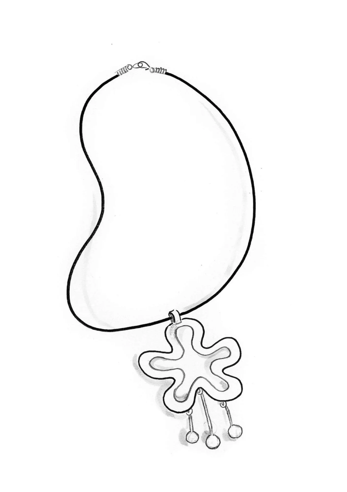 Gudrun Sjödén Accessoires|Schmuck>Kettenanhänger „Orchid“ aus Silber