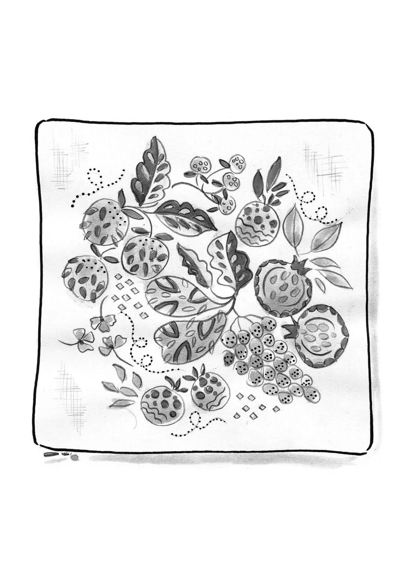Gudrun Sjödén Kissen|Küche & Esszimmer>Kissenhülle „Fruits“ aus Bio-Baumwolle Tomate