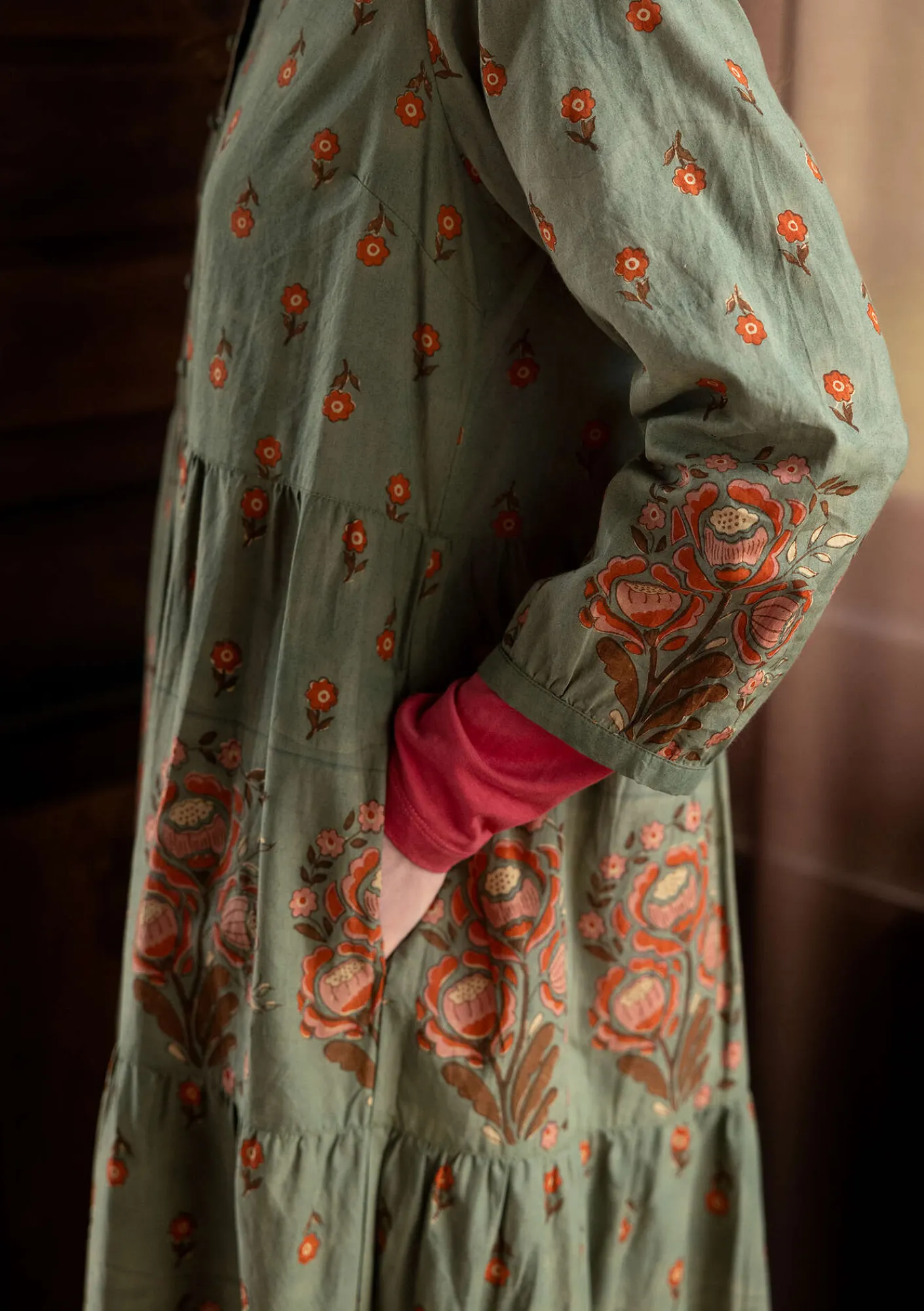 Gudrun Sjödén Kleider>Kleid „Asta“ aus Bio-Baumwollgewebe Hopper