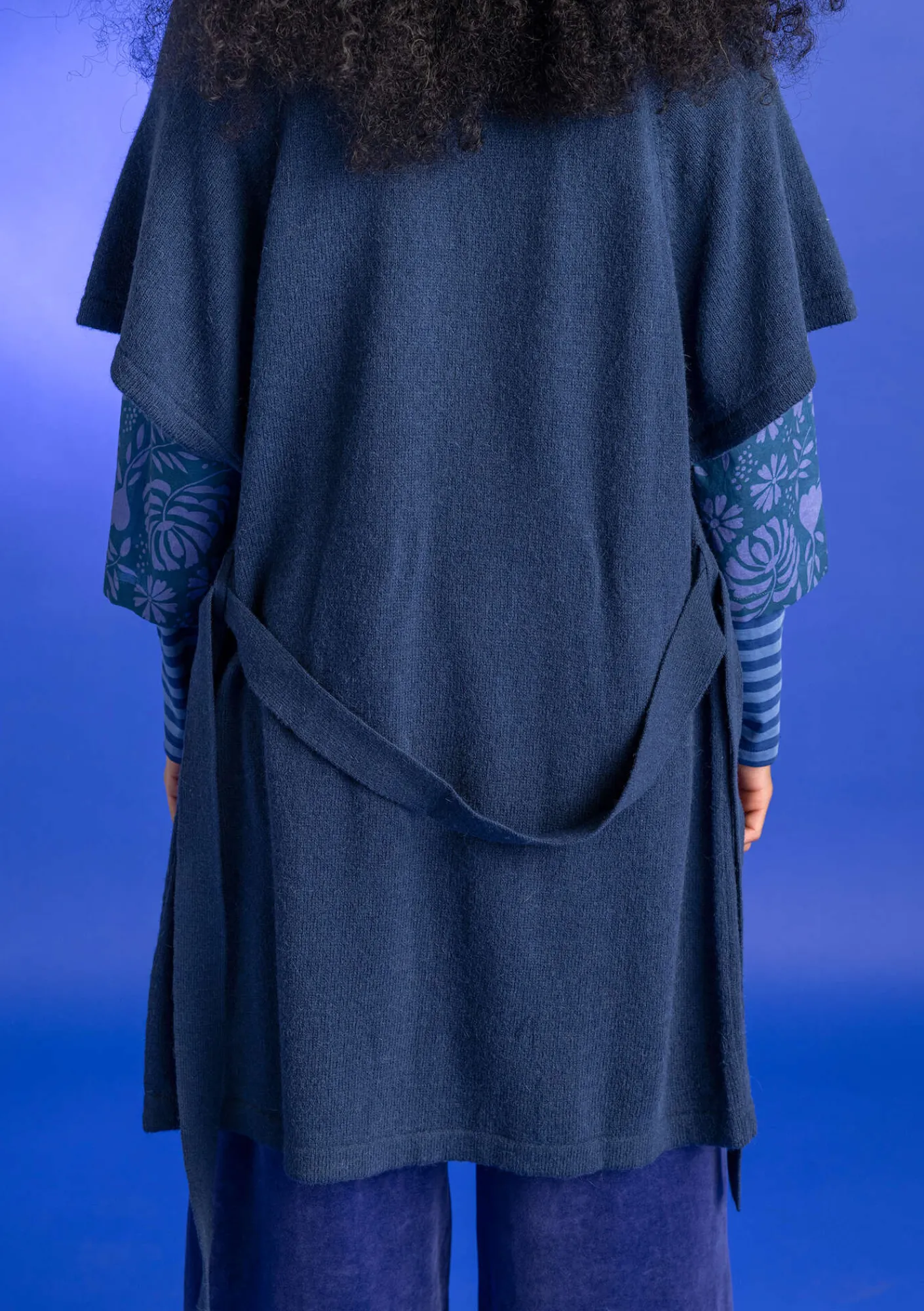 Gudrun Sjödén Strickjacken>Langstrickjacke aus Alpakagemisch Indigo