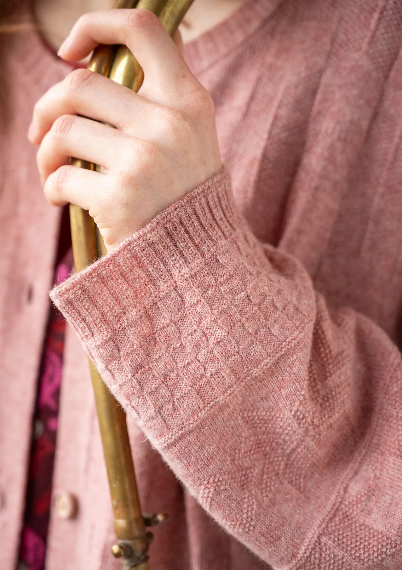 Gudrun Sjödén Strickjacken>Langstrickjacke „Capella“ aus Lammwolle Aschrosa-melange