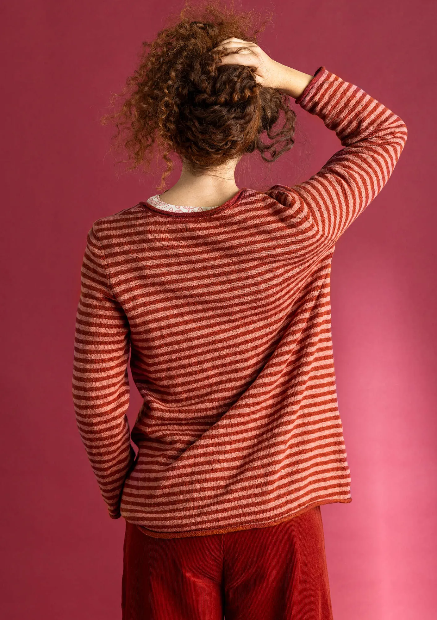 Gudrun Sjödén Pullover & Shirts>Lieblingspullover aus Bio-Baumwolle Rost-dunkellilie