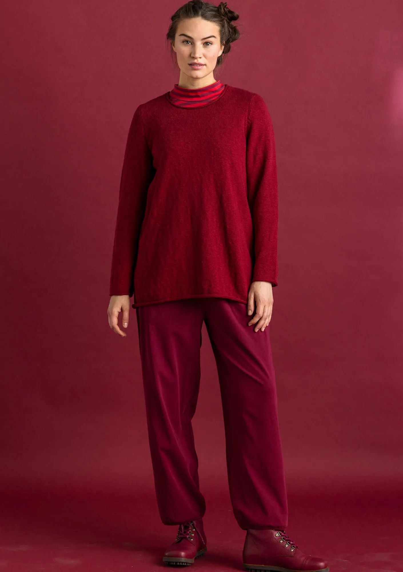 Gudrun Sjödén Pullover & Shirts>Lieblingspullover aus Bio-Baumwolle Granatapfel