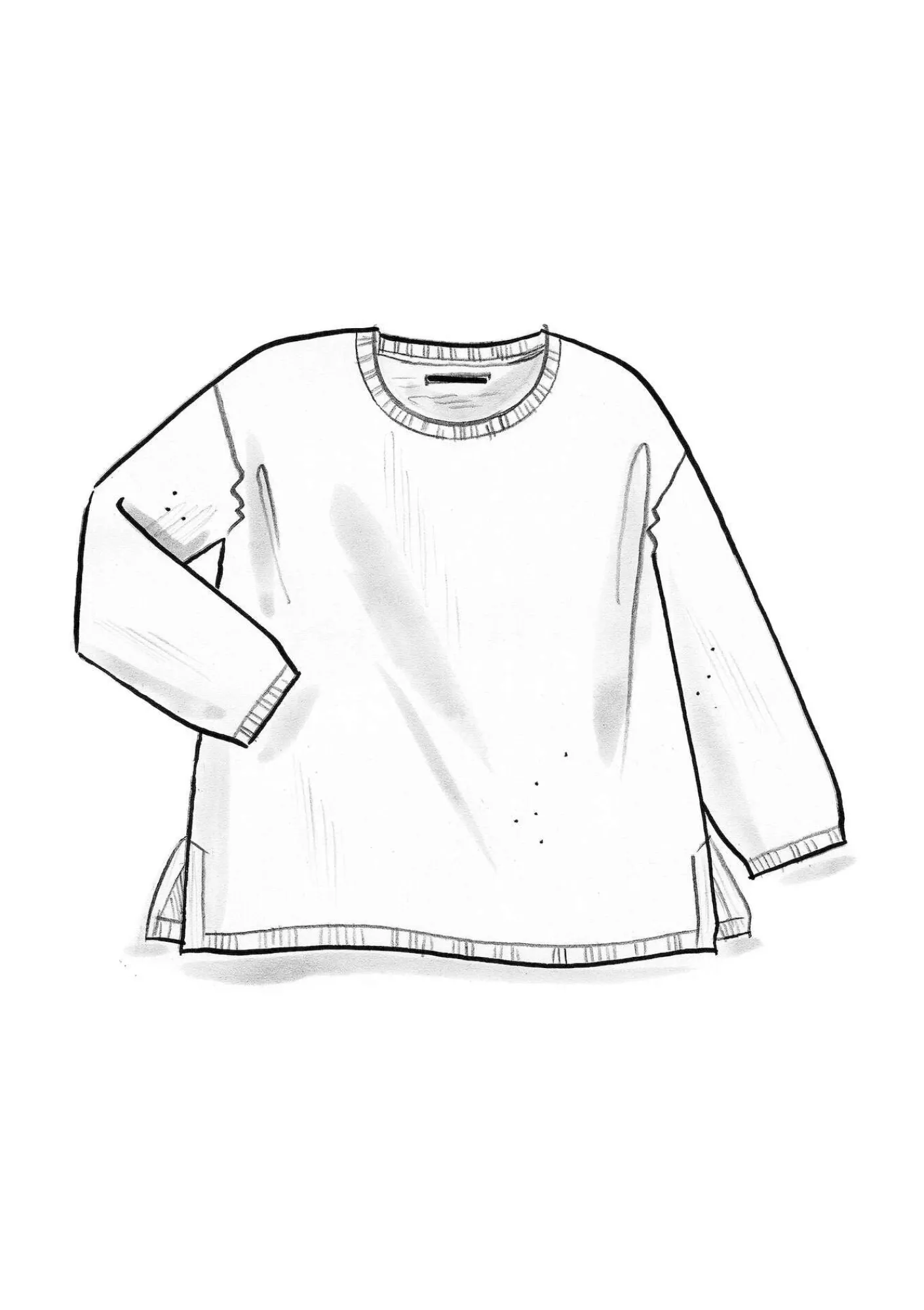 Gudrun Sjödén Pullover & Shirts>Pullover aus Bio-Wolle Ungefärbt