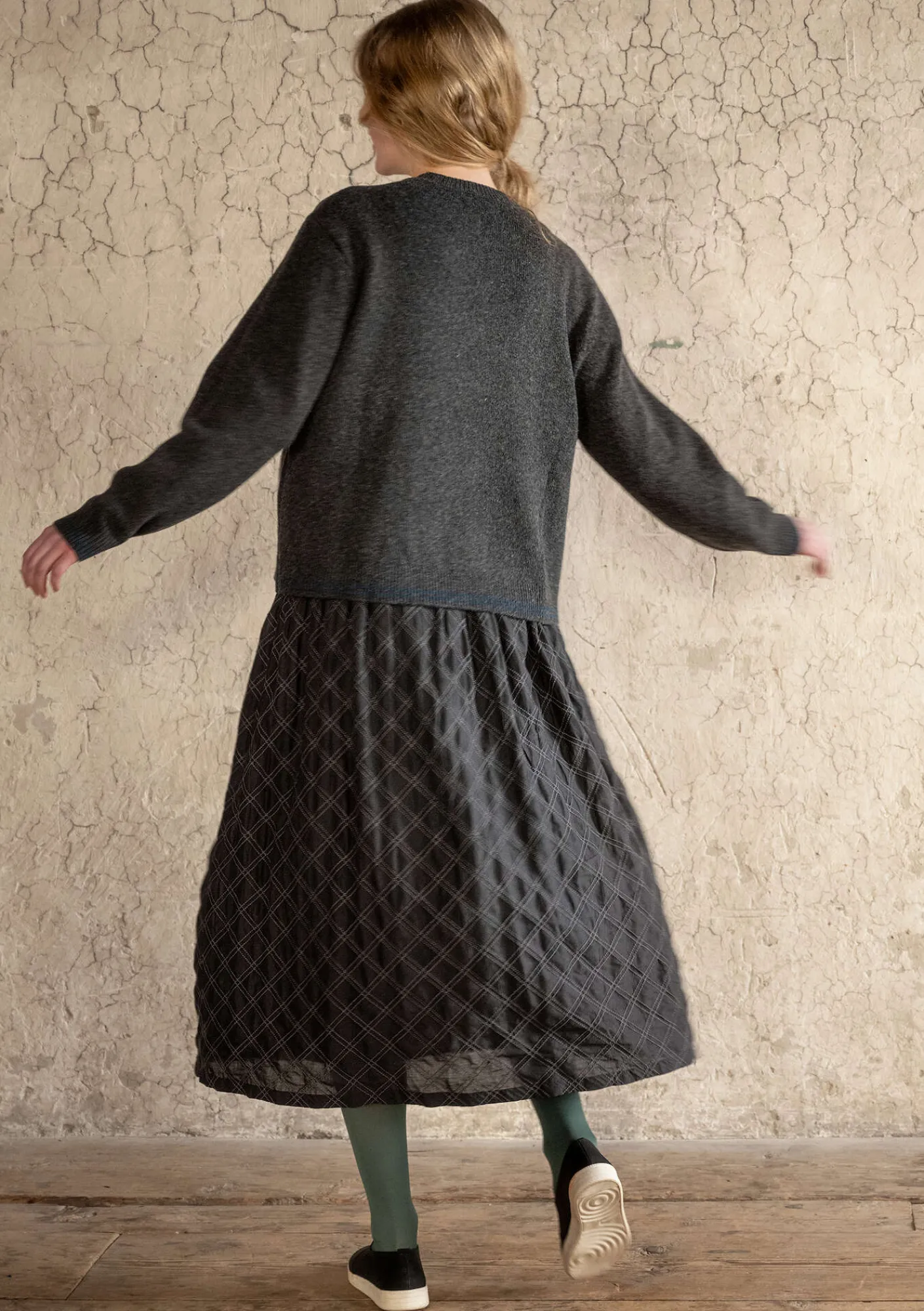 Gudrun Sjödén Pullover & Shirts>Pullover „Emelia“ aus Recycling-Wolle Dunkelaschgrau