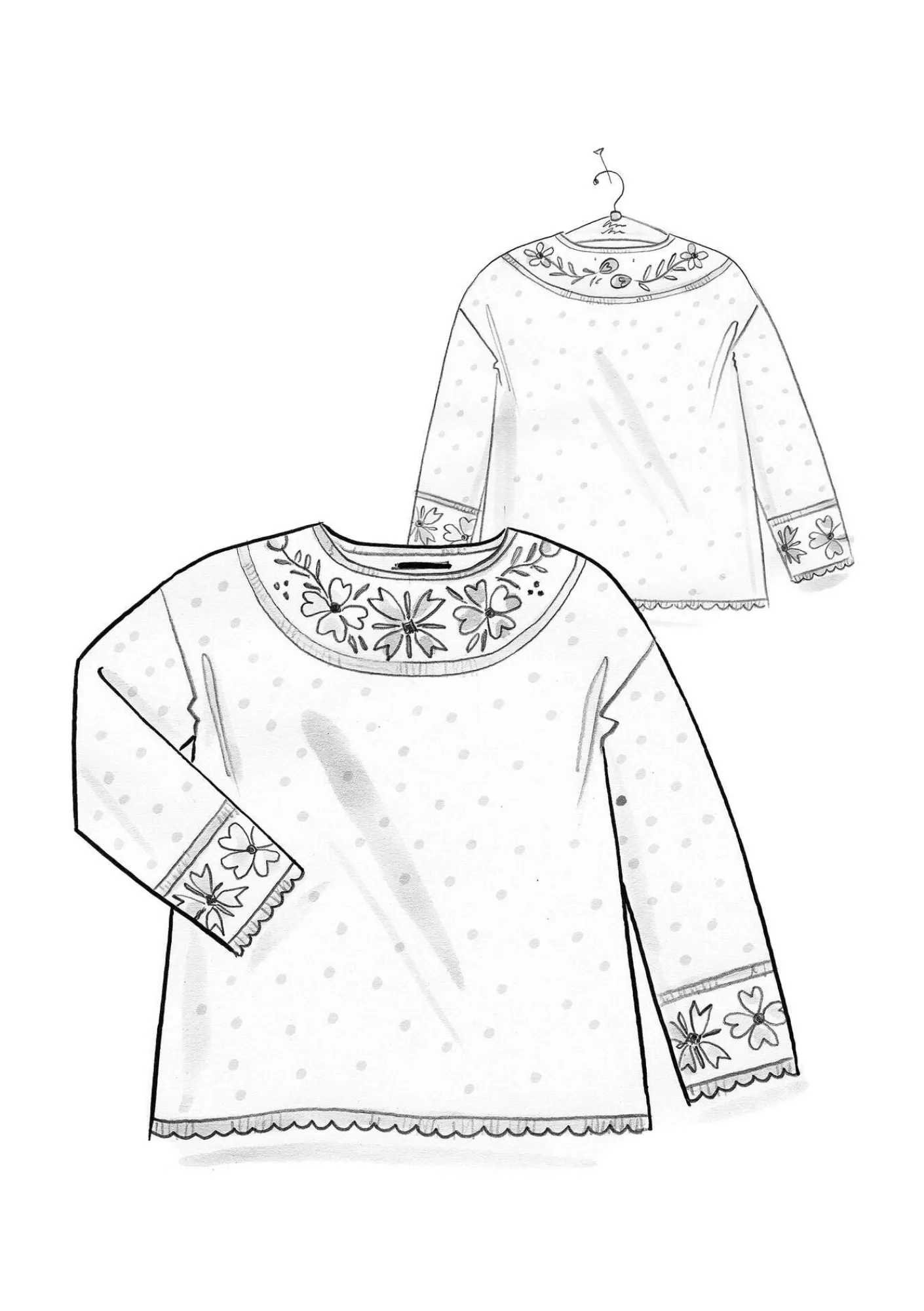 Gudrun Sjödén Pullover & Shirts>Pullover „Maria“ aus Bio-/Recycling-Baumwolle Schwarz