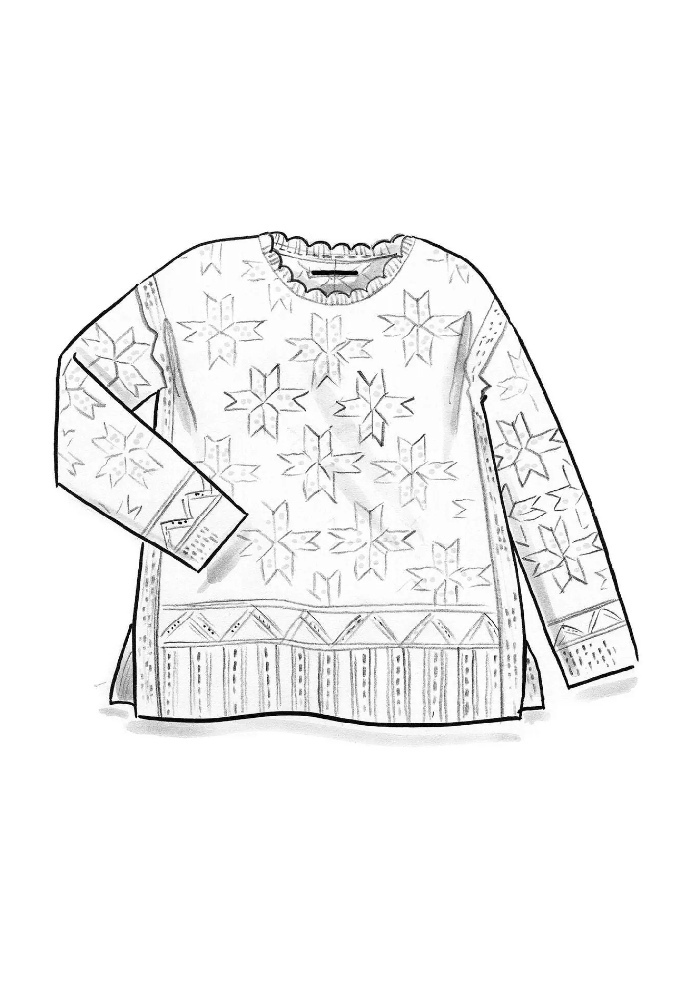 Gudrun Sjödén Pullover & Shirts>Pullover „Vega“ aus Lammwolle Feder-genoppt