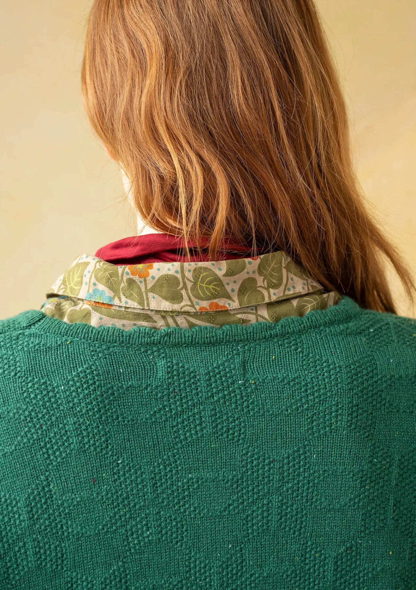 Gudrun Sjödén Pullover & Shirts>Pullover „Vega“ aus Lammwolle Hellflaschengrün-genoppt
