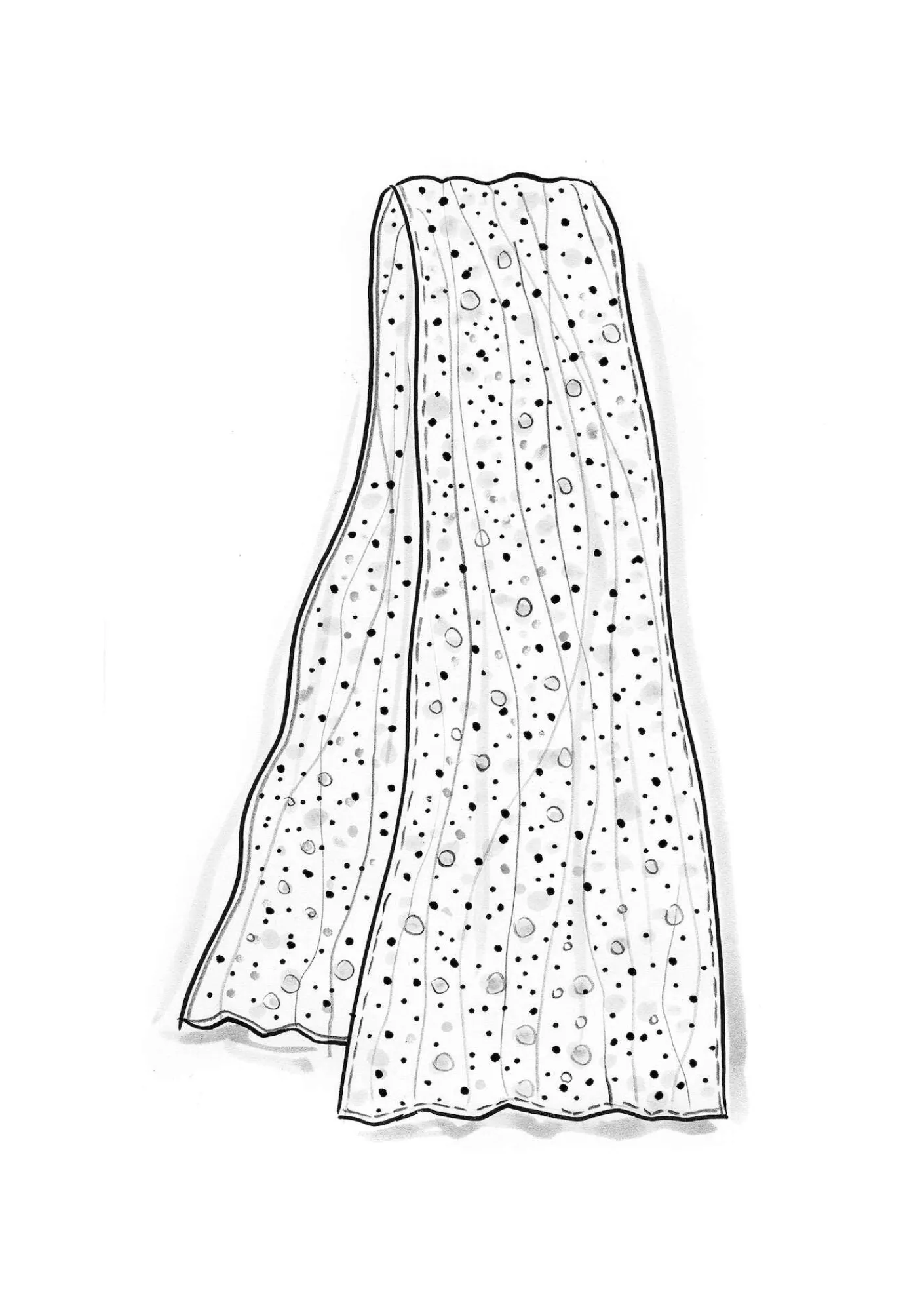 Gudrun Sjödén Accessoires|Schals Und Tücher>Schal „Hedda“ aus Bio-Baumwolle Feder-schwarz