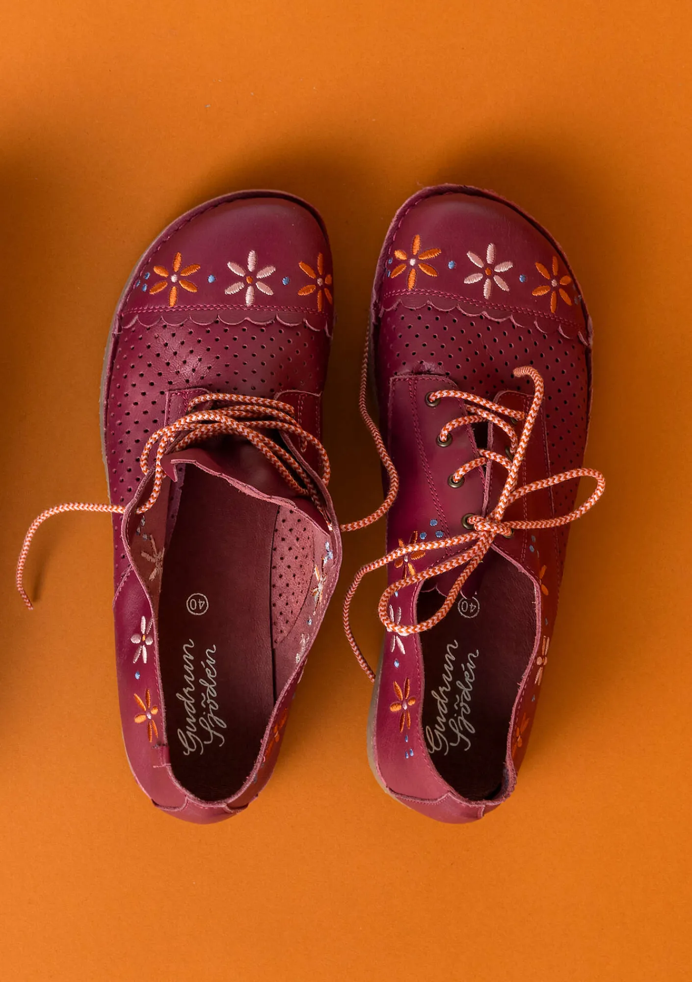 Gudrun Sjödén Schuhe>Schuhe „Freja“ aus Nappaleder Purpur