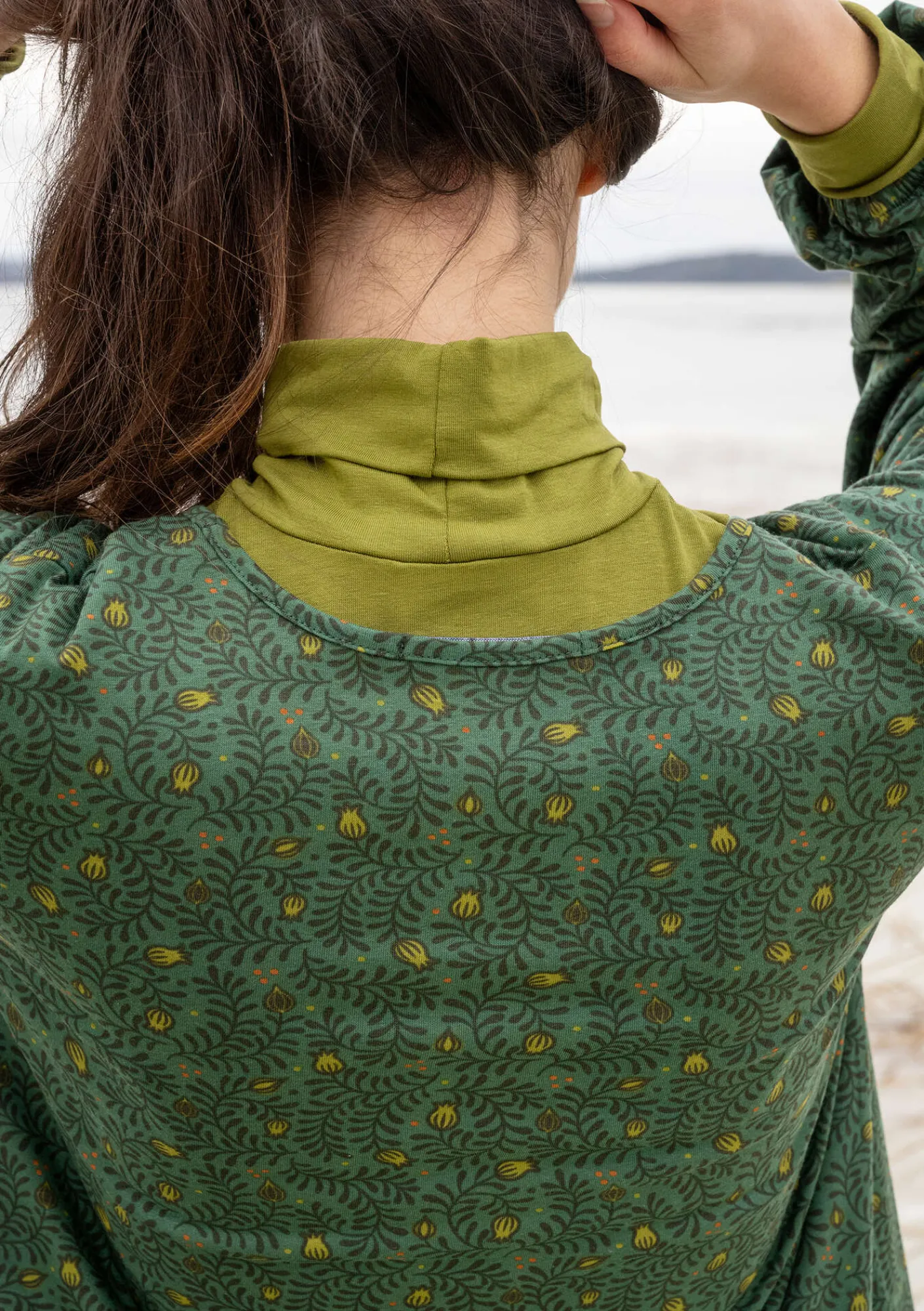Gudrun Sjödén Pullover & Shirts>Shirt „Aurora“ aus Bio-Baumwolle/Modal/Elasthan Pfauengrün