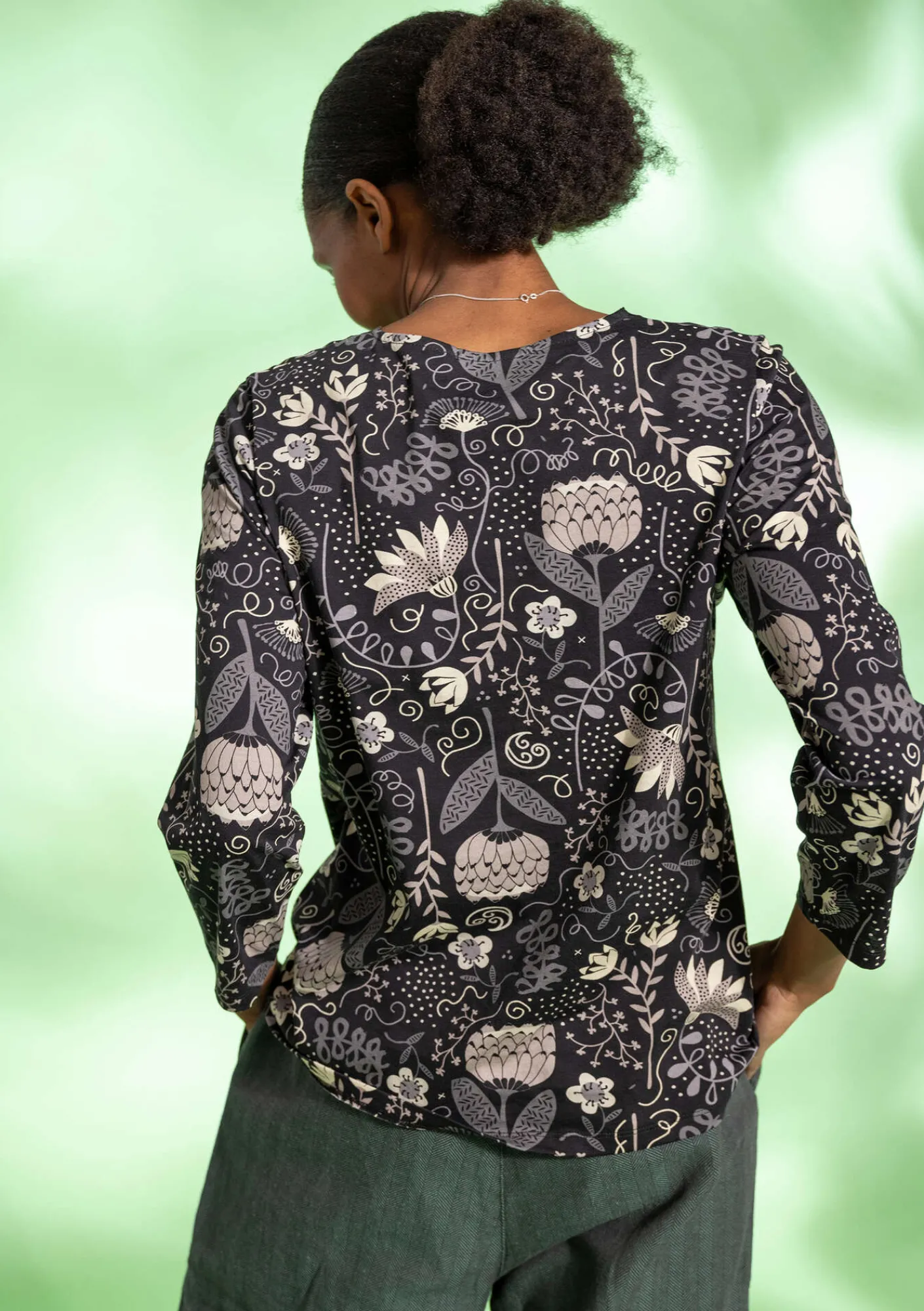 Gudrun Sjödén Pullover & Shirts>Shirt „Pacific“ aus Bio-Baumwolle Schwarz