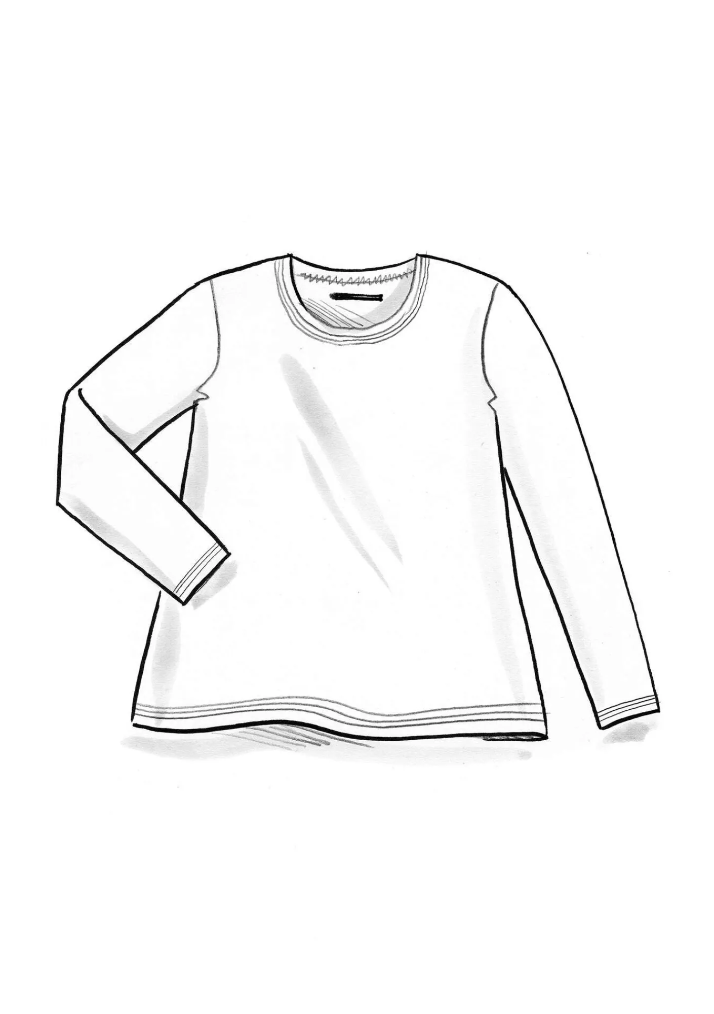 Gudrun Sjödén Pullover & Shirts>Shirt „Sigrid“ aus Bio-Baumwolle/Lyocell Warmgrau