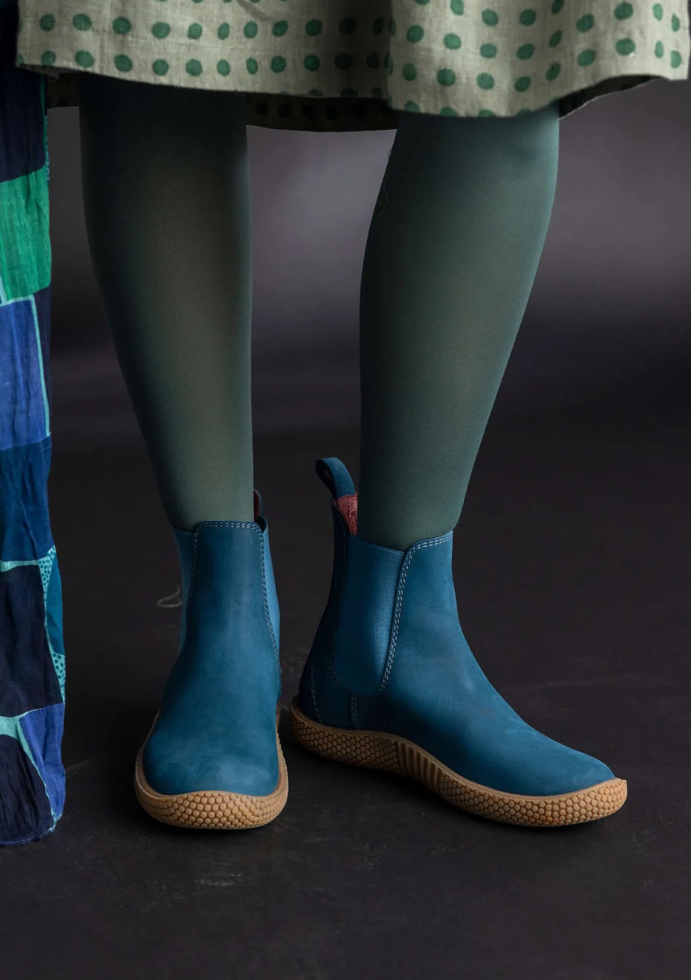 Gudrun Sjödén Schuhe>Stiefeletten aus Nubukleder Petrol