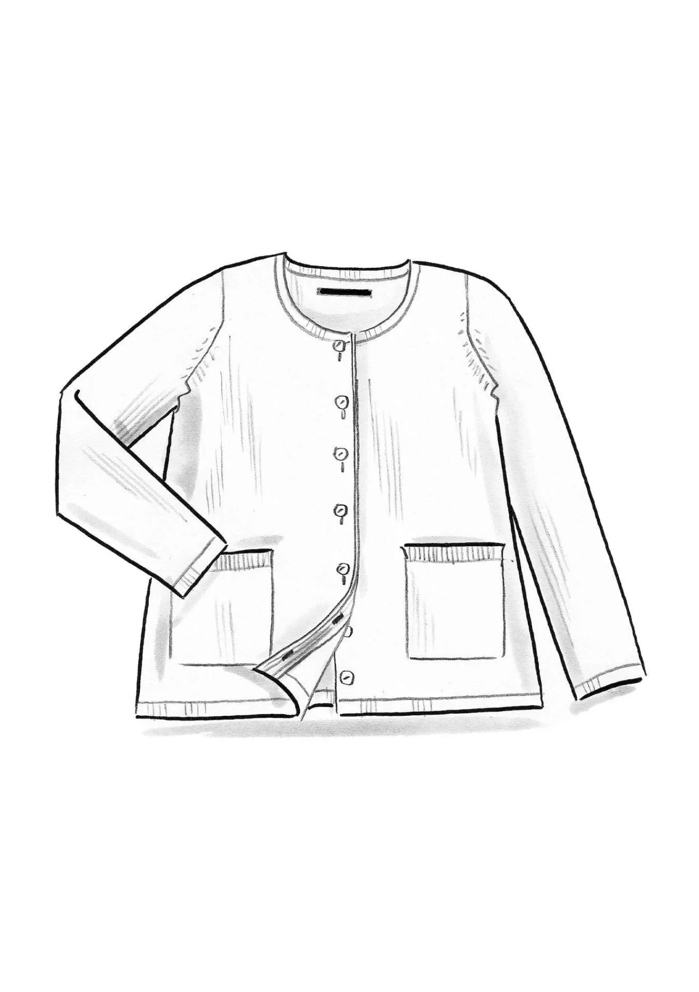 Gudrun Sjödén Strickjacken>Strickjacke aus Bio-/Recycling-Baumwolle Dunkelgrün