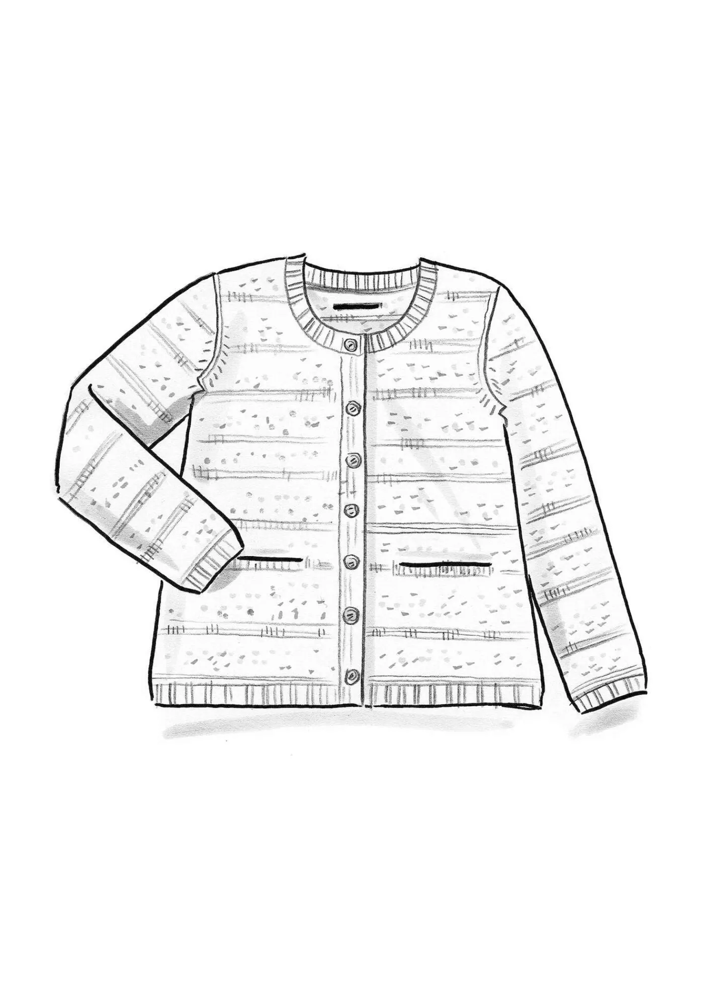 Gudrun Sjödén Strickjacken>Strickjacke aus Wolle Leinenblau