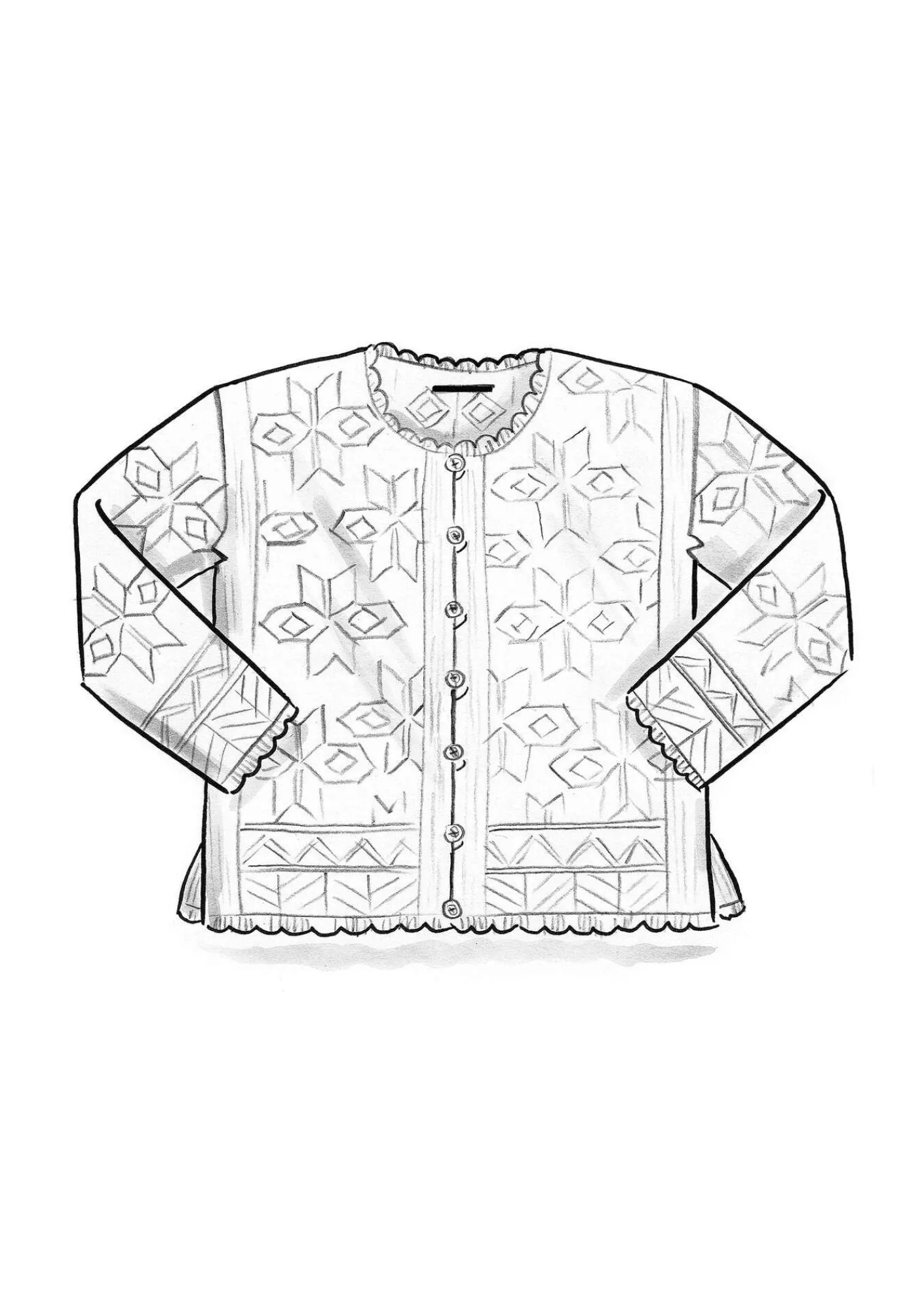 Gudrun Sjödén Strickjacken>Strickjacke „Nova“ aus Lammwolle Schwarz