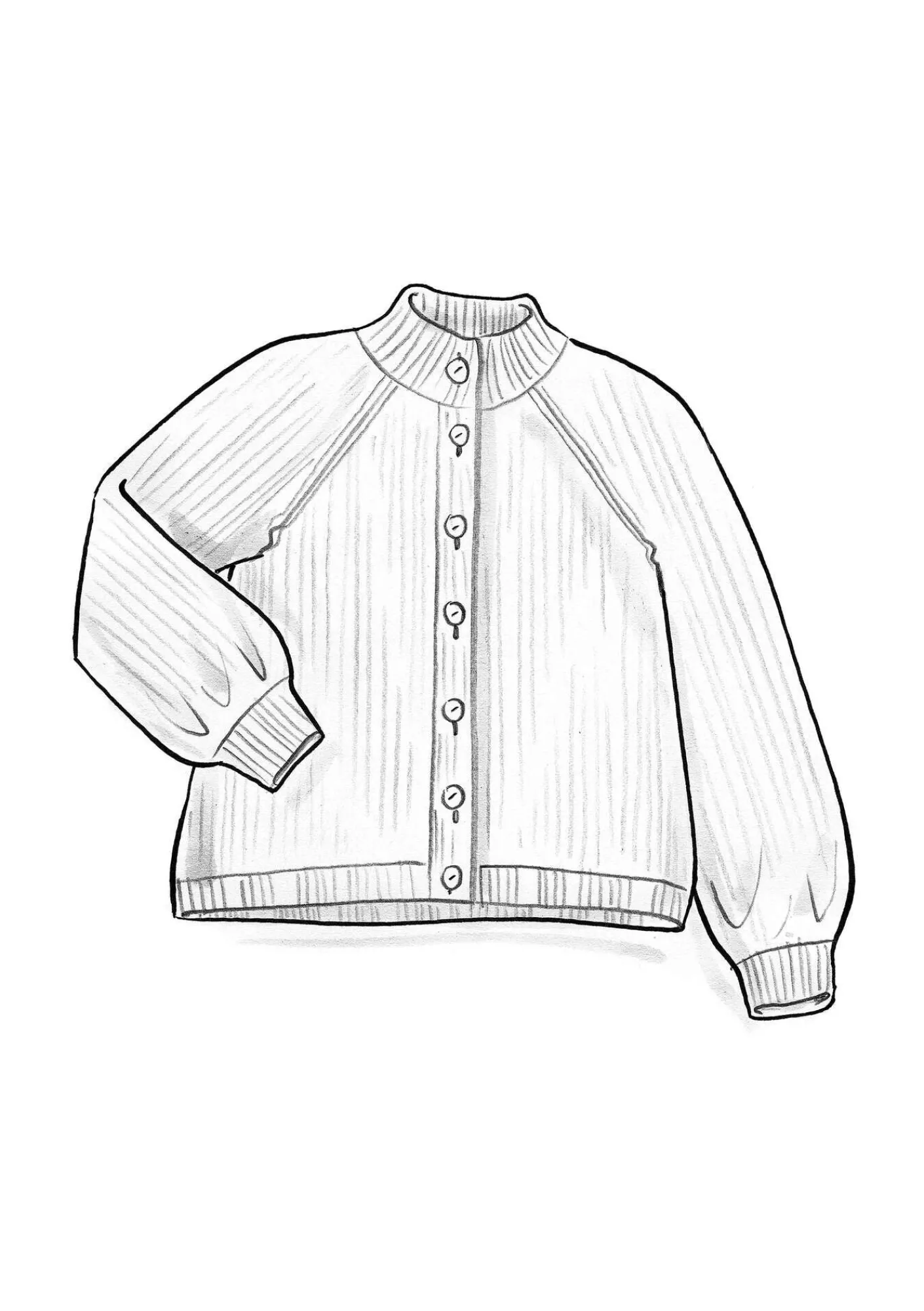 Gudrun Sjödén Strickjacken>Strickjacke „Vinternatt“ aus Bio- und Recycling-Baumwolle/Alpakawollgemisch Tomate