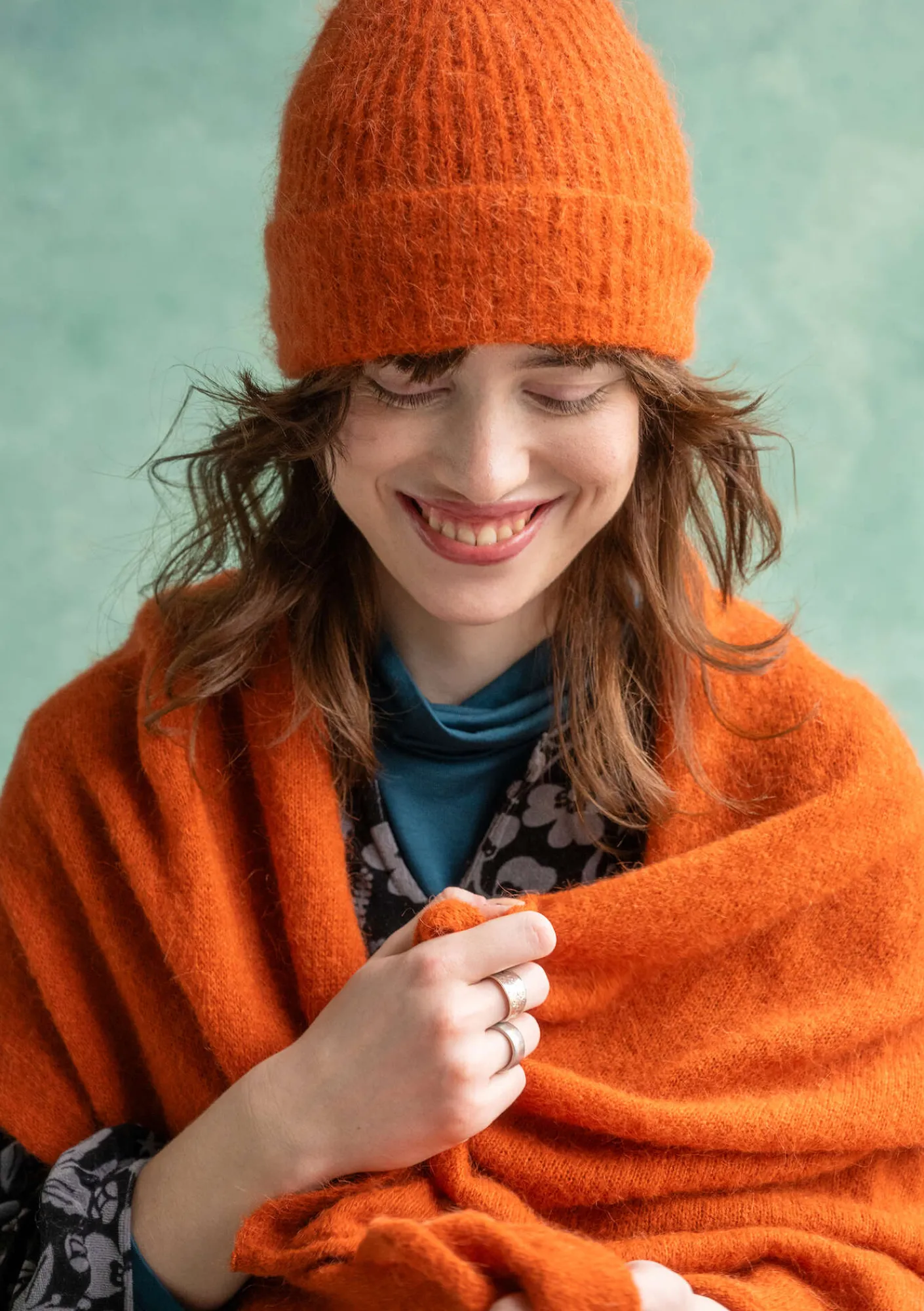 Gudrun Sjödén Accessoires|Schals Und Tücher>Strickschal aus Alpakagemisch Henna