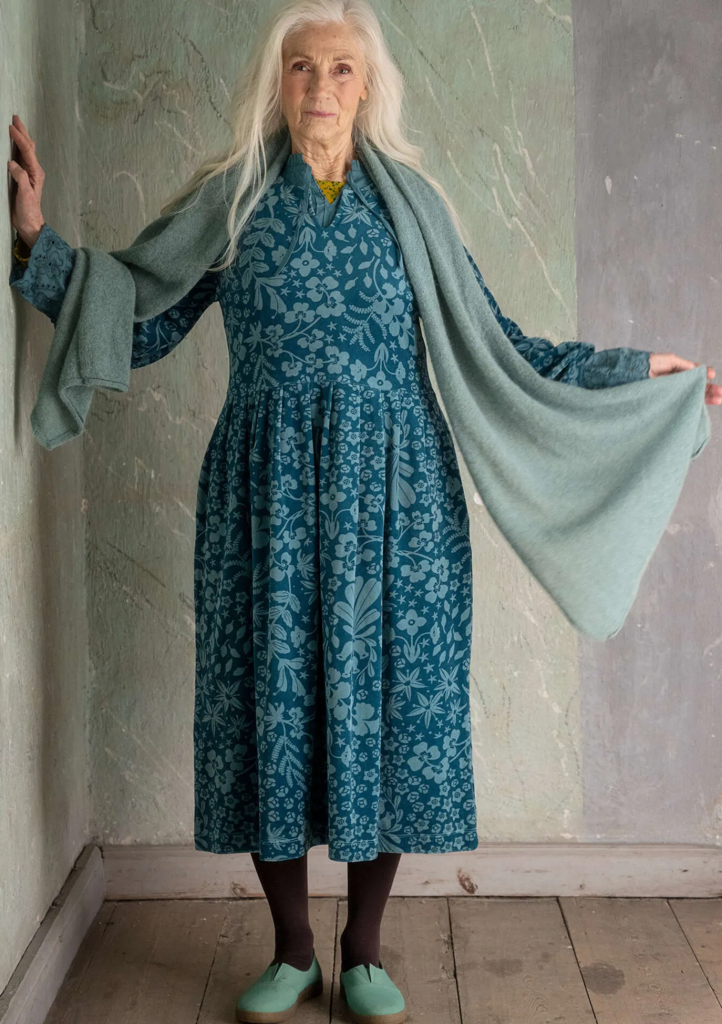 Gudrun Sjödén Accessoires|Schals Und Tücher>Strickschal aus Alpakagemisch Wermutkraut