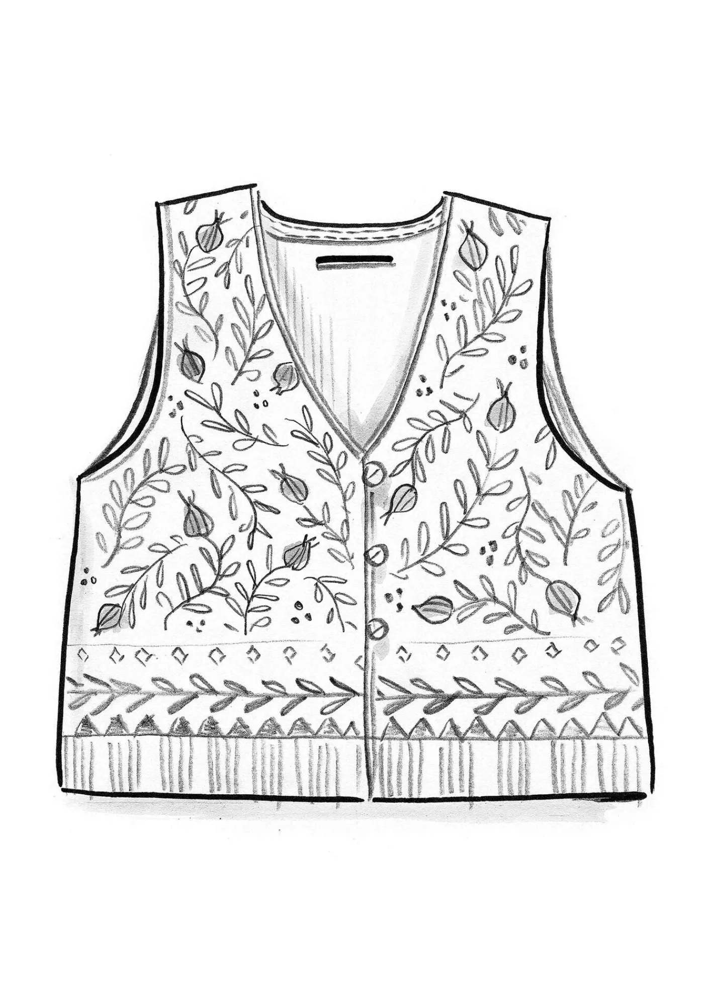 Gudrun Sjödén Westen>Strickweste „Aurora“ aus Bio- und Recycling-Baumwolle/Wolle Aubergine