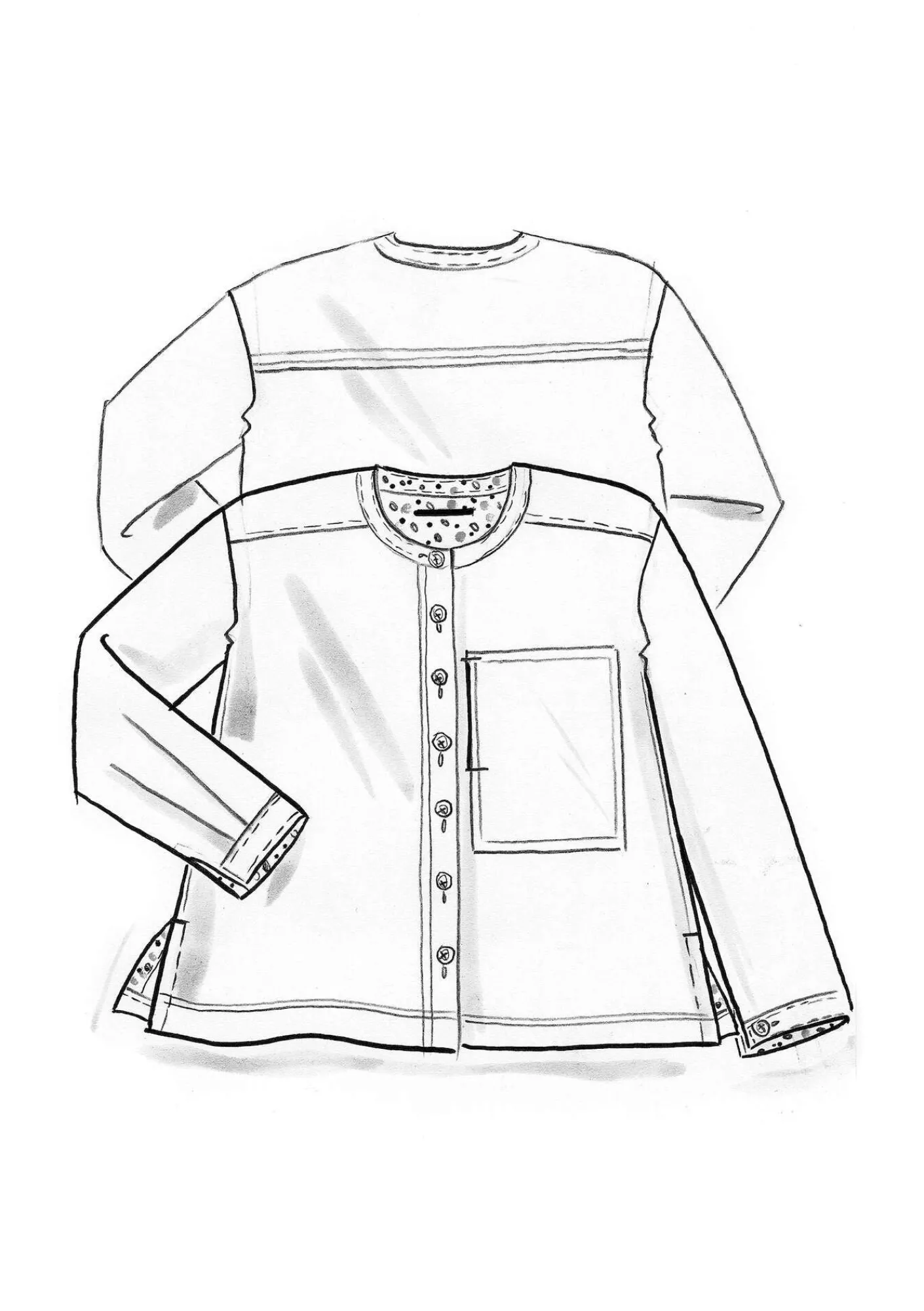 Gudrun Sjödén Pullover & Shirts>Twillbluse aus Bio-Baumwolle Rotebete