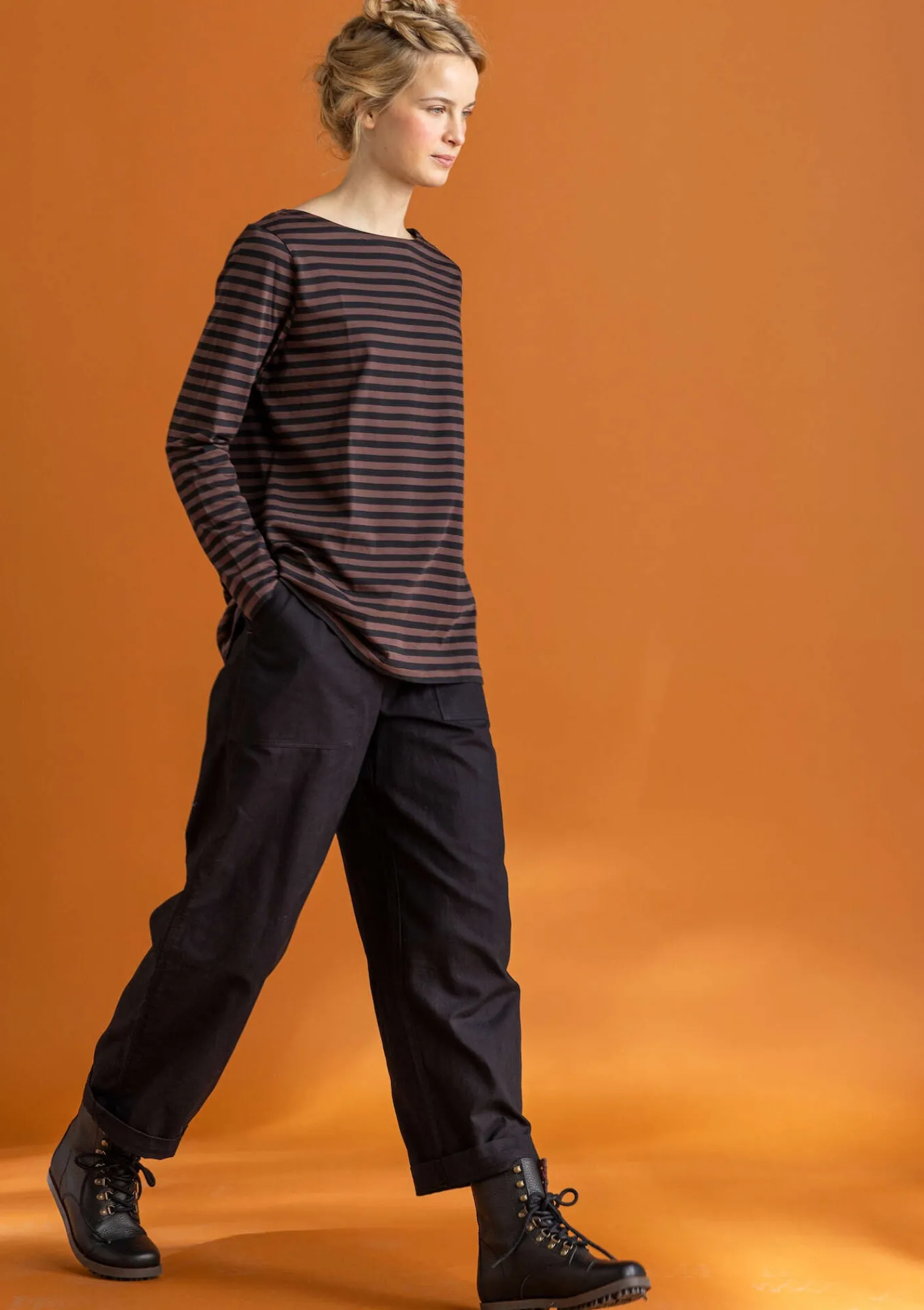 Gudrun Sjödén Hosen>Twillhose aus Bio-Baumwolle Schwarz