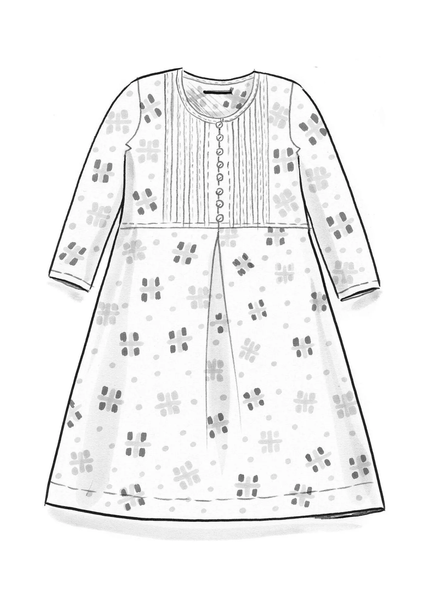 Gudrun Sjödén Kleider>Webkleid „Neela“ aus Bio-Baumwolle Rost